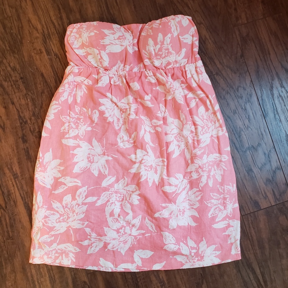 Pink and white summer dress